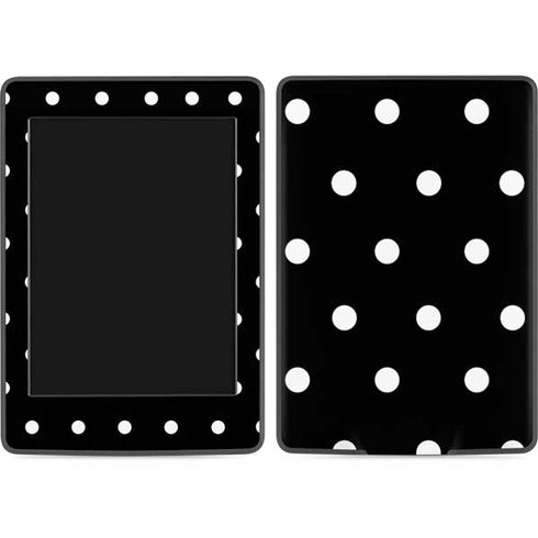 Black and White Polka Dots Amazon Kindle Skin
